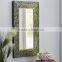 Amber square cheap MDF mosaic framed decorative wall mirror bathroom mirror