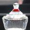 Legged Crystal Glass Sugar Bowl with Lit