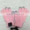 Hot selling custom color wireless bluetooth gloves for ladies made in China