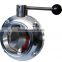 Stainless steel Sanitary Weld butterfly Valve