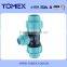 China supplier PP compression fitting 90 degree elbow for PE pipe