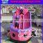 Popular pink color inflatable dry slide for kids