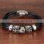 2016 Trending Products Mens Laser Cut Leather Bracelet
