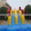 flame PVC inflatable slide with water pool/inflatable water slide/inflatable pool slide