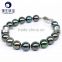 high luster perfect round tahitian black pearl bracelets