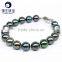 16 inch high luster black pearl bracelet of tahitian pearls