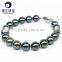 Fashion custom jewelry female bracelets 8-9mm perfect shape seawater Tahitian black pearl bracelet