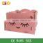 Wholesale pretty pink handmade houseware fold female storage comestic box & organizer for living room