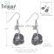silver jewelry zinc alloy plant dangle silver earrings jewelry for women