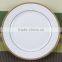 Linyi fine new bone china royal dinner plate, hongshun porcelain charger plate