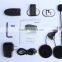 Double track helmet bluetooth headset pair with FM radio music phone call