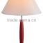 New design elegant contracted decorative red wooden holder table lamp