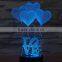 13-Led Night Light 3d Heart Balloons With Love Word Romantic Style Led Desk Lamp Bedroom Hotel Led Table Decor Lamp