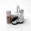Glass Condiment Set Glass Spice Jar With Metal Holder