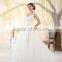 VIL-07 Elegant V-neck Beaded Lace Appliques Sleeveless Ball Gown Backless Wedding Dresses with Court Train