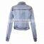 Custom Made Ice Washed Crop Denim Vest