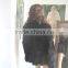 wholesale short style black real rex rabbit fur coat