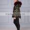 Custom Hooded Women and Men Bomber Jacket Coat Camouflage Fur Jacket