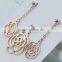 Cheap Wholesale Fashion Rose Flowers Bridal Charming Crystal Jewelry Set Made With stainless steel