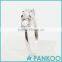 Wholesale Fashion Classic Series of Three Large Opal Sterling Silver Unisex Ring