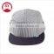 design blank 5 panel camp cap/ plain flat brim 5 panel cap