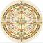 Elegant sauna floor decoration custom make water jet stone medallions