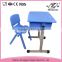 Kids height adjustable design plastic student table chair set