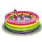 6p pvc inflatable baby round rainbow swimming bath pool