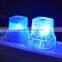 Shiny LED Light USB Wall Charger with Crack Texture