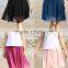 New Fashion Stylish Women's Elastic Waist Knee-length Chiffon Pleated Beach Skirt