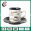 Wholesale Promotional Custom Creative Ceramic Coffee Cup and Saucer Set