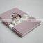 Luxury fuchsia Silk Covor Wedding Guest Books with photo frame