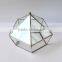 Vintage Style five angular geometric glass greenhouse box jewelry box and showing virtus(Silver and Black ).