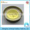 metal screw cap metal with safety button ,tinplate type with embossment logo