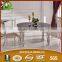 TH379 modern stainless steel cheap round glass cafe table chair set