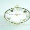 One tier cake stand ceramic white and gold design electroplated factory cheap price