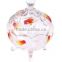 Customized different sizes Halloween pumpkin shape glass candy jar For Box Packing