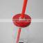christmas use glass cow milk drinking bottles with red lid and straw