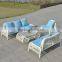 Bali home garden  sofa PE rattan cafe sofa set outdoor furniture garden use with waterproof cushions