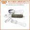 A21-S005-2S Stainless Steel Foldable Travel Cutlery Set with Plastic Handle Chips