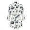 2015 new style fashion flora printed stand collar long sleeve formal mature ladies office wear dresses dress
