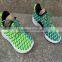  stock lot fashion mesh flyknit sports running shoes woman breathe freely
