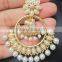 CHAND BALI Dangler gold tone dangler PEARL DROP EARRINGS