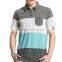 Trend color combination man polo t shirt