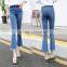 zm40636b women new fashion jeans ninth pants ladies summer bell-bottoms trousers