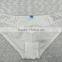 New design young ladies white embroidered blue bow bra and panty set