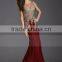 2016 Prom Dresses Scoop Mermaid Sweep/Brush Spandex With Applique Sleeveless Burgundy/Maroon