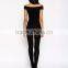 Fashion Cold Shoulder Design Body-con Fit Jumpsuit Fashion Women Jumpsuit 2016