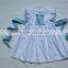 2017 Summer Pettiskirt Baby Girls Dress Flutter Sleeves Cute Lace Little Angel White Dress With a Belt