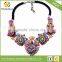 shourouk style Alloy Flower Vintage Statement pendants necklaces Crystal jewelry Fashion Choker Necklace
